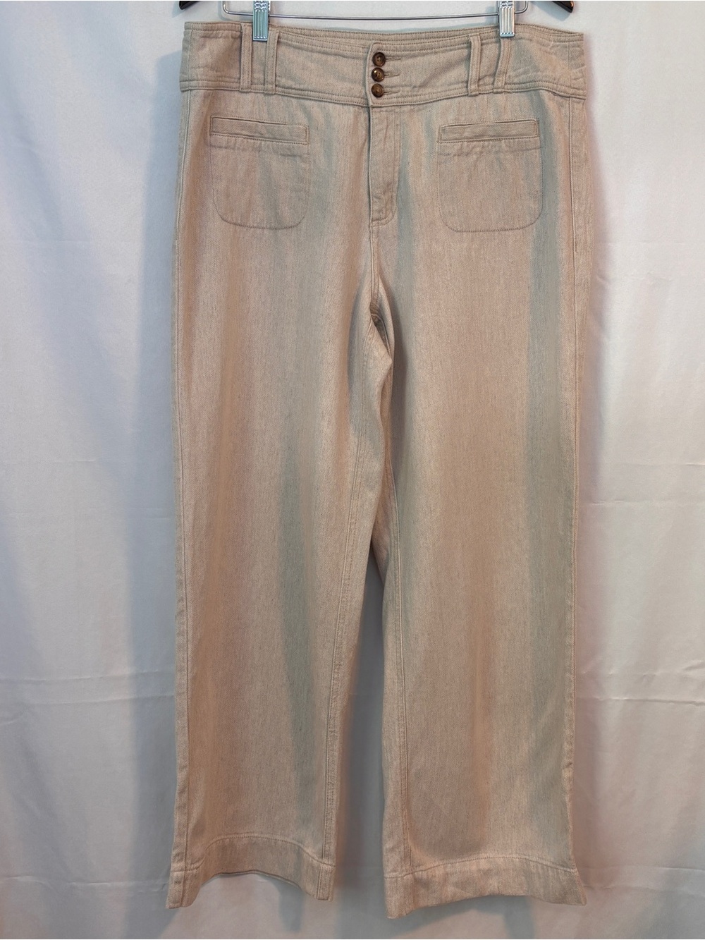 Tribal Jeans Wide Leg Women's Trouser Pants in Beige ~ Sz 14
